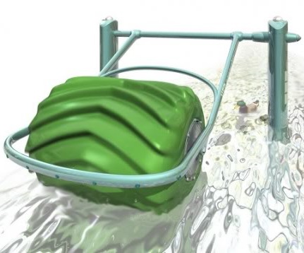 Water power barrel turbine